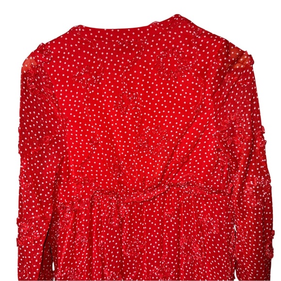 Anthropologie Miranda Maxi Dress Sunday in Brooklyn Polka Dot Textured XXS - Picture 9 of 10